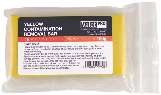 VALETPRO Yellow Poly Clay Bar Średnia glinka 100g
