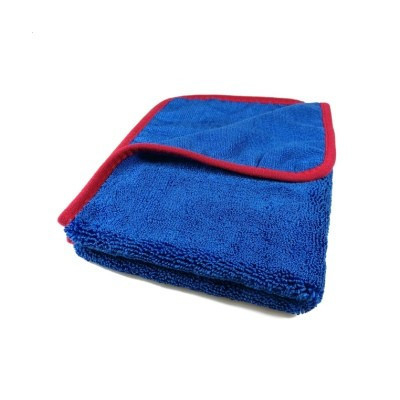 RĘCZNIK Z MIKROFIBRY FLUFFY 60x90cm z czerwonym obszyciem Osuszanie