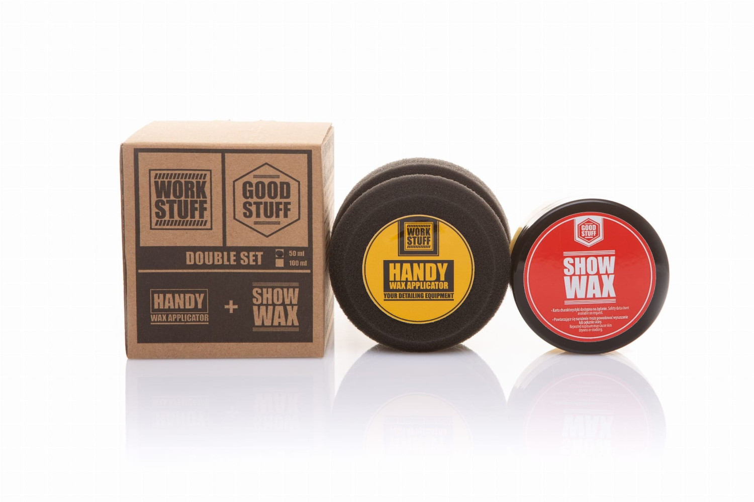 GOOD STUFF Show Wax 100ml + Handy Wax Aplicator - Wosk, konkursowy wygląd