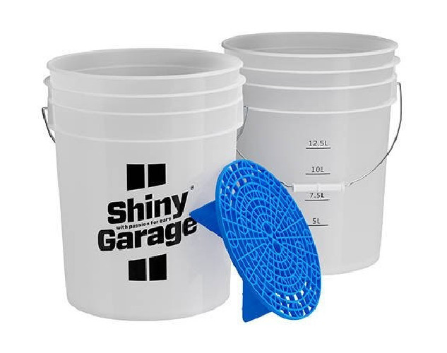 SHINY GARAGE Wash Bucket 20L + Grit Guard Blue - Wiadro + Separator