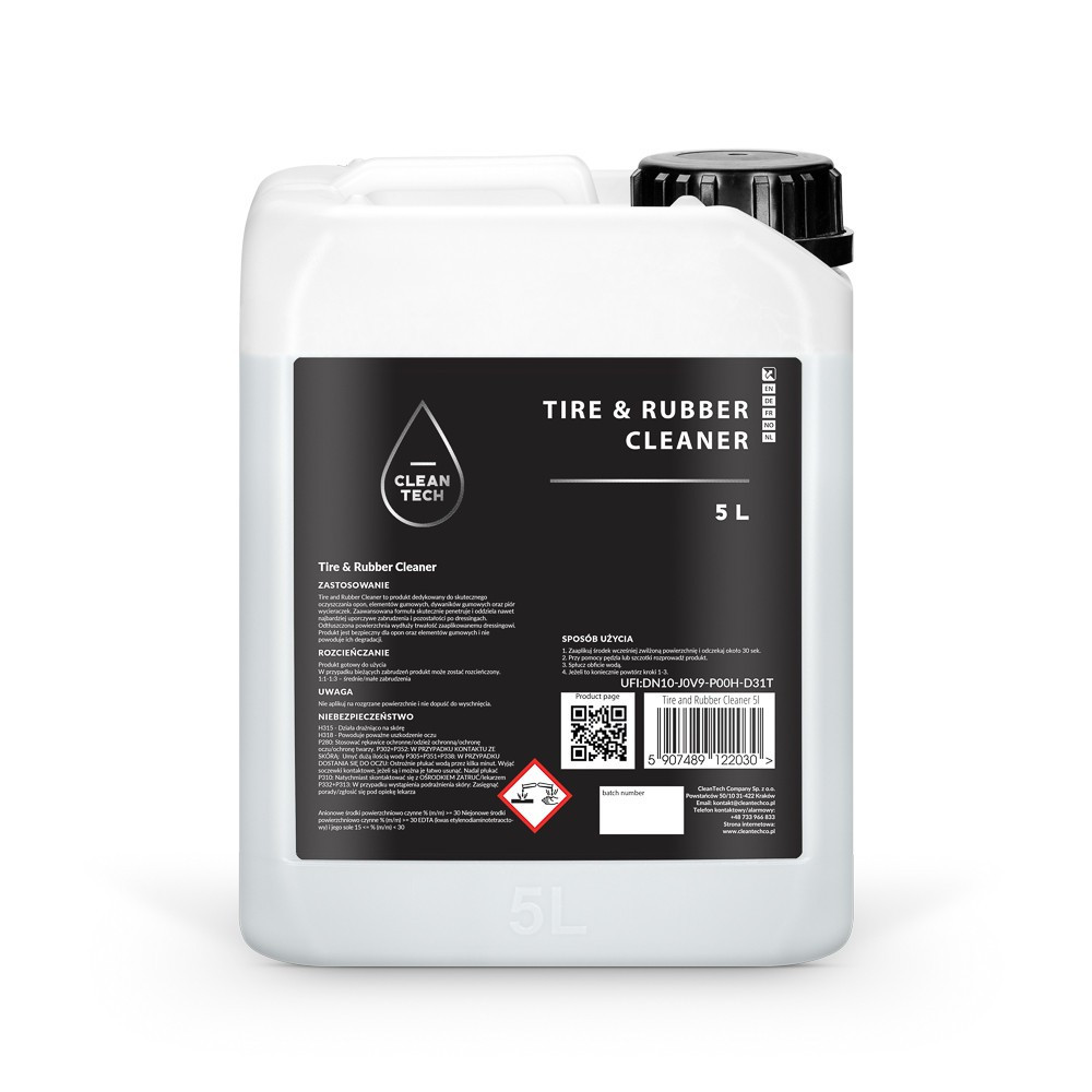 CLEANTECH Tire & Rubber Cleaner 5L - Do Czyszczenia Opon i Gumy
