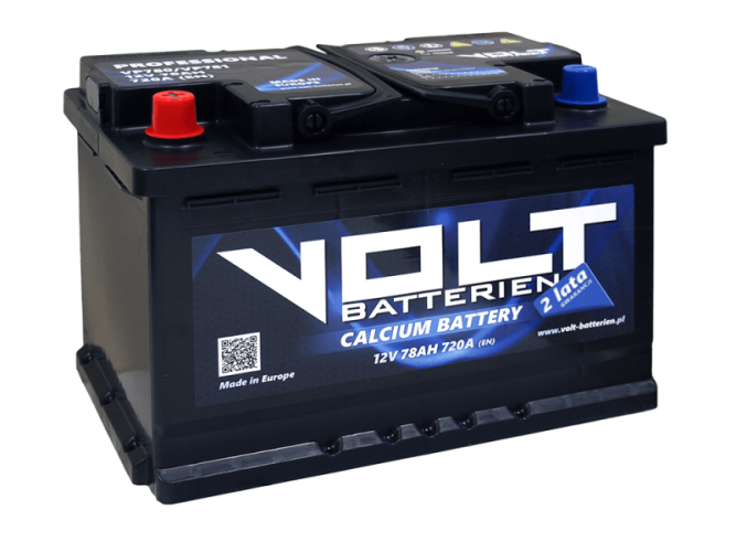AKUMULATOR VOLT PROfessional 12V 78Ah 720A L+