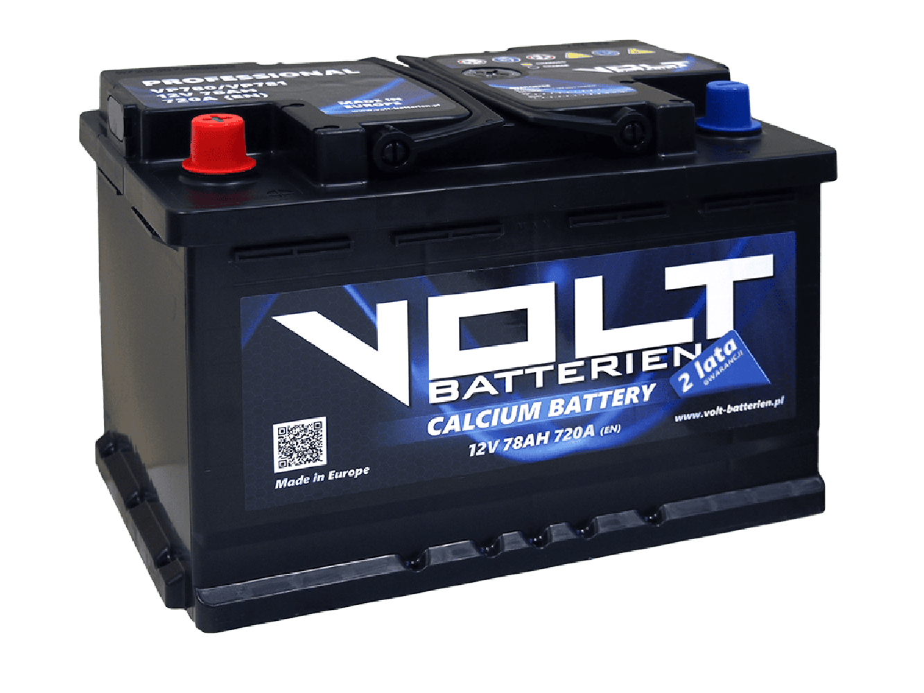 AKUMULATOR VOLT PROfessional 12V 78Ah 720A L+