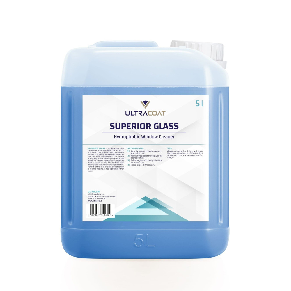 ULTRACOAT Superior Glass 5L - Płyn Do Szyby + Niewidzialna Wycieraczka