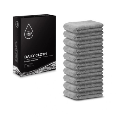 CLEANTECH Daily Cloth 40x40cm 360GSM 10 Sztuk - Delikatna Mikrofibra Bezszfowa