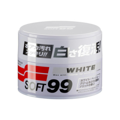 SOFT99 White Soft Wax 350g - Wosk Carnauba Do Ciemny Lakierów