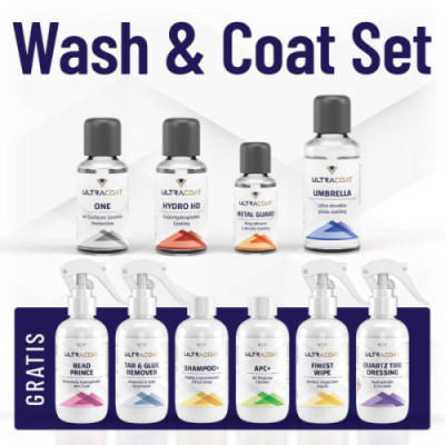 ULTRACOAT Wash & Coat Set Zestaw Powłok Ceramicznych + Kosmetyki 6 x 200ml Gratis
