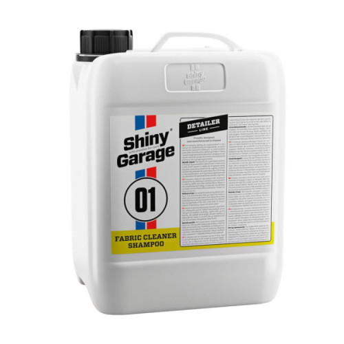 SHINY GARAGE Fabric Cleaner Shampoo 5L - Gotowy Preparat Do Prania Tapicerki Podsufitki