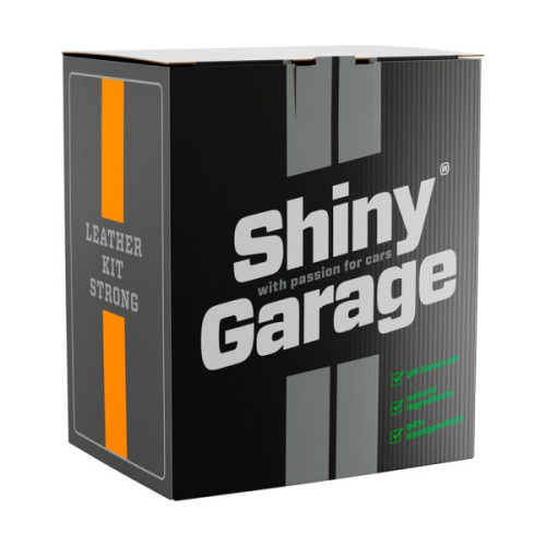 SHINY GARAGE Leather Kit Strong - Zestaw Do Prania Mocno Zabrudzonej Tapicerki Skórzanej