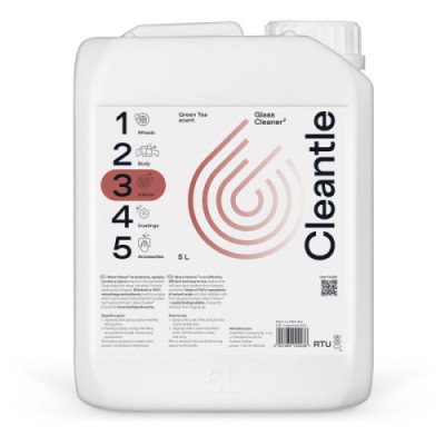 CLEANTLE Glass Cleaner 5L - Płyn Do Mycia Szyb z Właściwościami Antypary