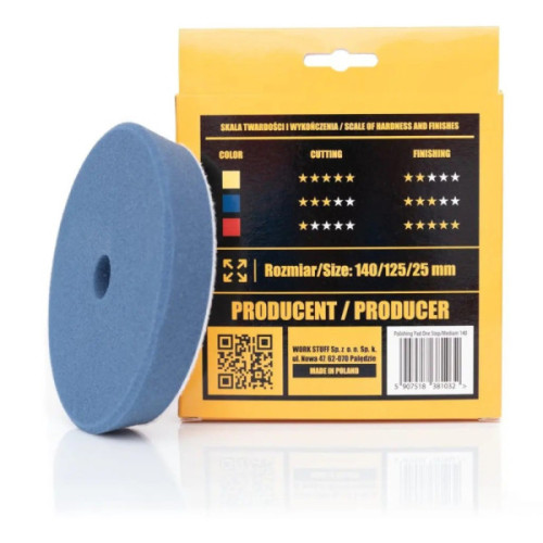 WORK STUFF One Step Pad 125/140/25mm - Gąbka Polerska Do Jednoetapowego Cięcia