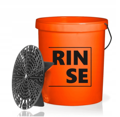 Monster Shine Wiadro Pomarańczowe z Przykrywką RINSE 16L + Separator