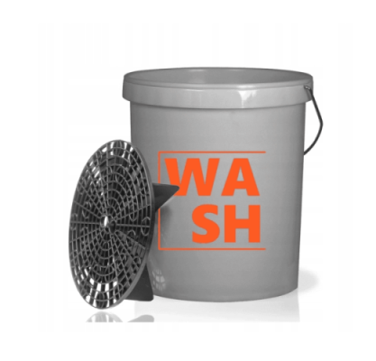 Monster Shine Wiadro Szare Detailingowe z Przykrywką WASH 16L + Separator