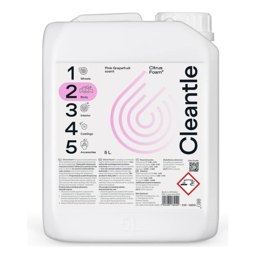 CLEANTLE Citrus Foam2 5L Zasadowa Aktywna Piana