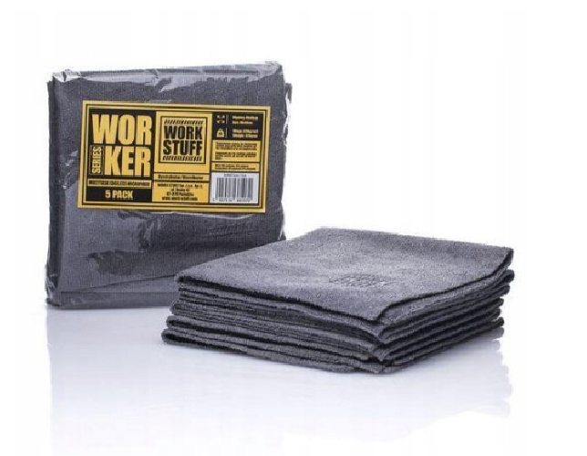 WORK STUFF Worker 5pack Grey 40x40cm 320gsm Bezszwowa Mikrofibra