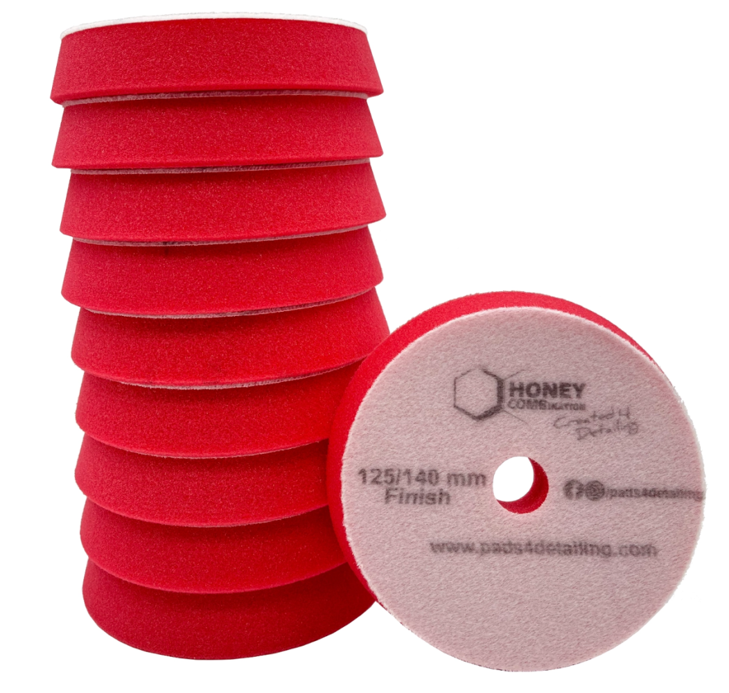 Honey Combination Zestaw 10 szt. Gąbka polerska R-DA Czerwona 125/140/25mm