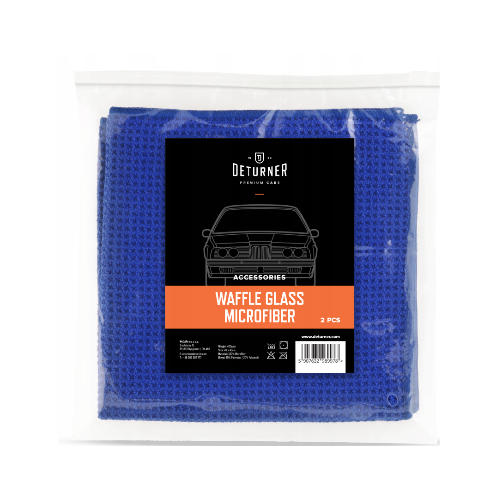 DETURNER WAFFLE GLAS MICROFIBER do Szyb x2