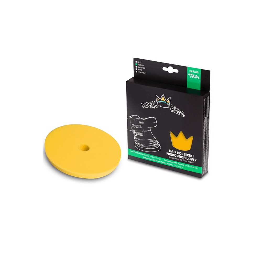 Royal Pads Thin Medium Pad 130/140mm - żółty pad polerski średnio twardy