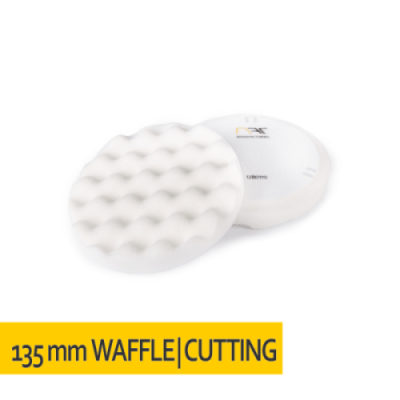 Gąbka polerska KARBOWANA rzep 135x25 Biała