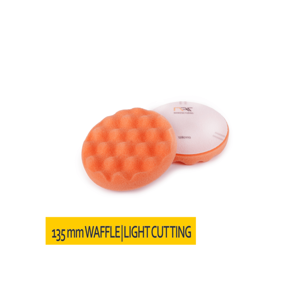 Gąbka polerska KARBOWANA rzep 135x25 Pomarańczowa