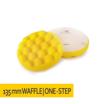 Gąbka polerska KARBOWANA rzep 135x25 Żółta