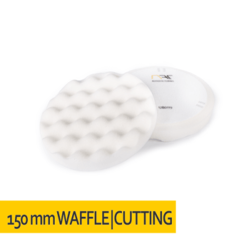 NAT Gąbka polerska KARBOWANA rzep 150x25 Biała