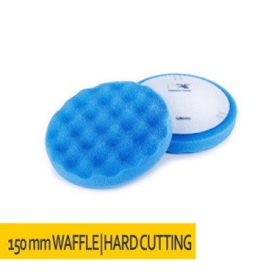 NAT Gąbka polerska KARBOWANA rzep 150x25 Niebieska