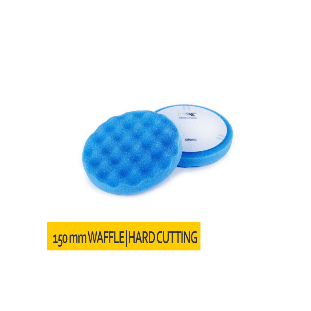 NAT Gąbka polerska KARBOWANA rzep 150x25 Niebieska