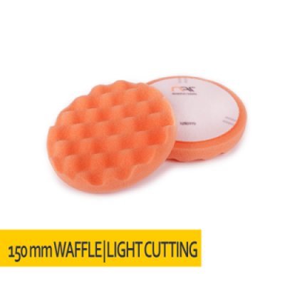 NAT Gąbka polerska KARBOWANA rzep 150x25 Pomarańczowa