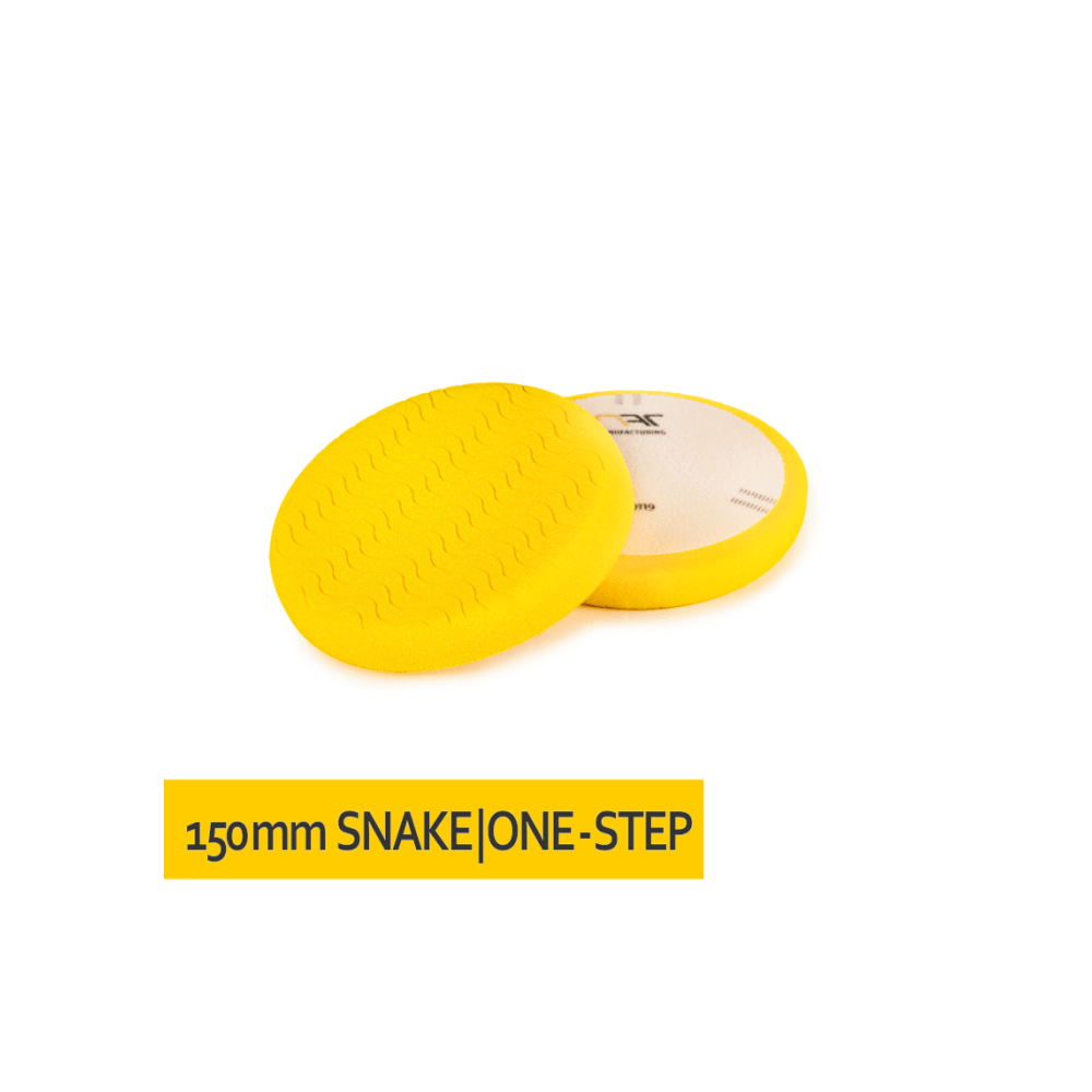 NAT Gąbka polerska KARBOWANA rzep 150x25 Żółta