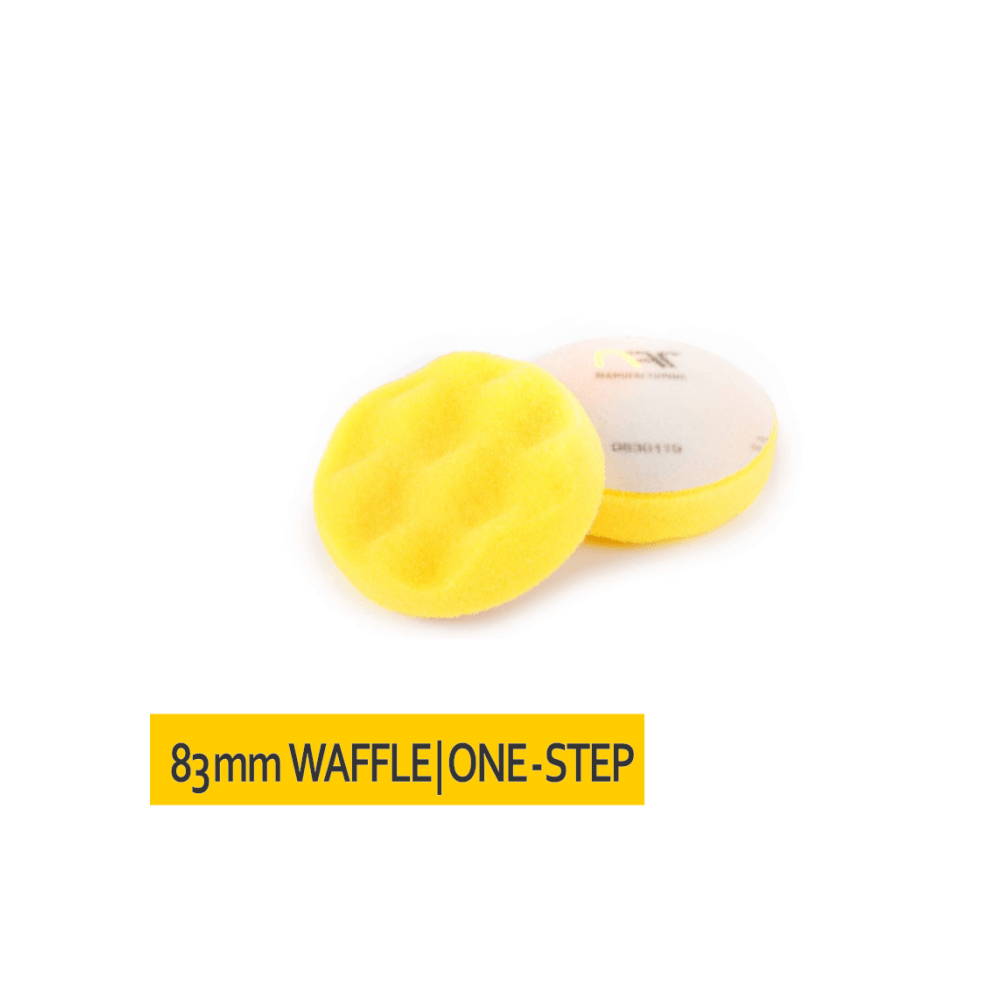 Gąbka polerska KARBOWANA rzep 83x25 Żółta