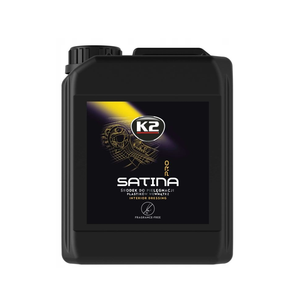 K2 SATINA PRO Bezzapachowy Środek do Pielęgnacji Wewnętrznych Plastików 5l