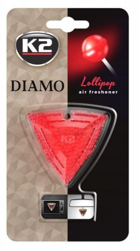 K2 DIAMO ZAPACH SAMOCHODOWY NA KRATKĘ LOLLIPOP