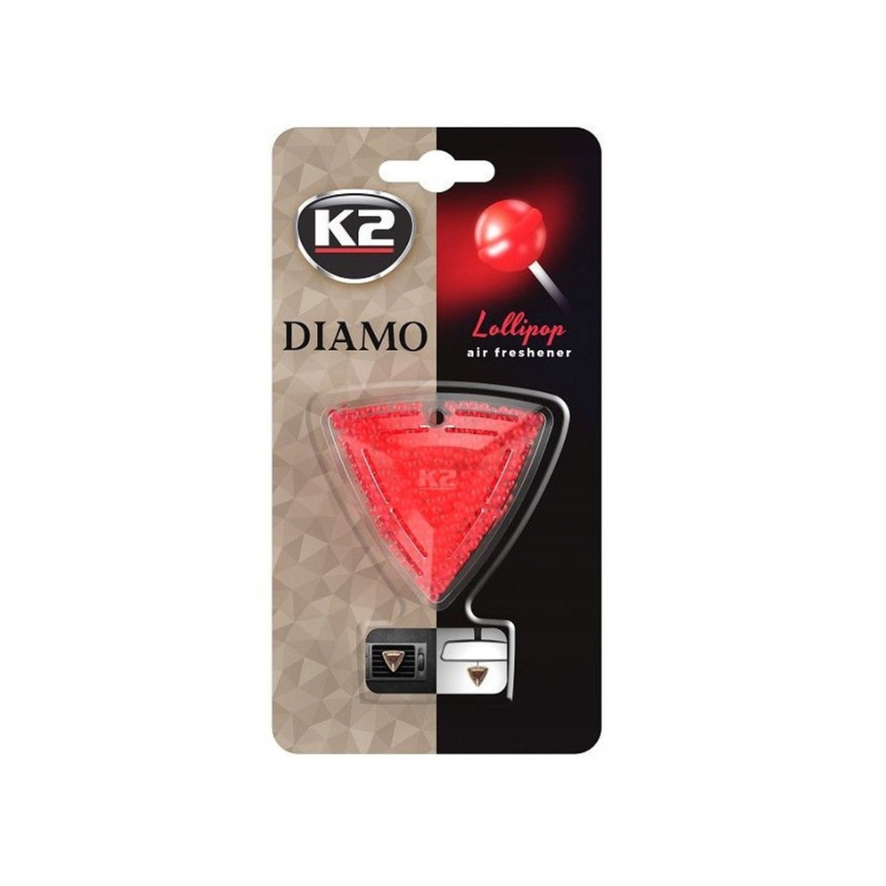K2 DIAMO ZAPACH SAMOCHODOWY NA KRATKĘ LOLLIPOP