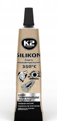 K2 Czarny wysokotemperaturowy silikon do +350C 21g