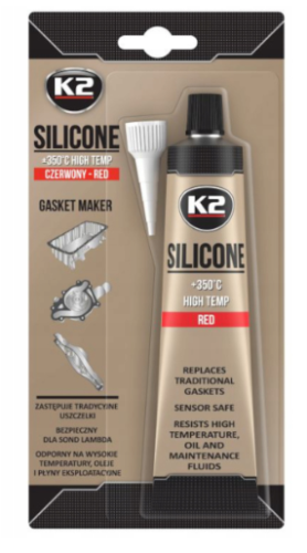 K2 Silikon czerwony Wysokotemperaturowy +350°C 85g