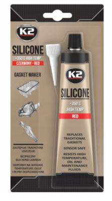K2 Silikon czerwony Wysokotemperaturowy +350°C 85g