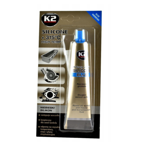K2 SILIKON Niebieska uszczelka silikonowa 350C 85g