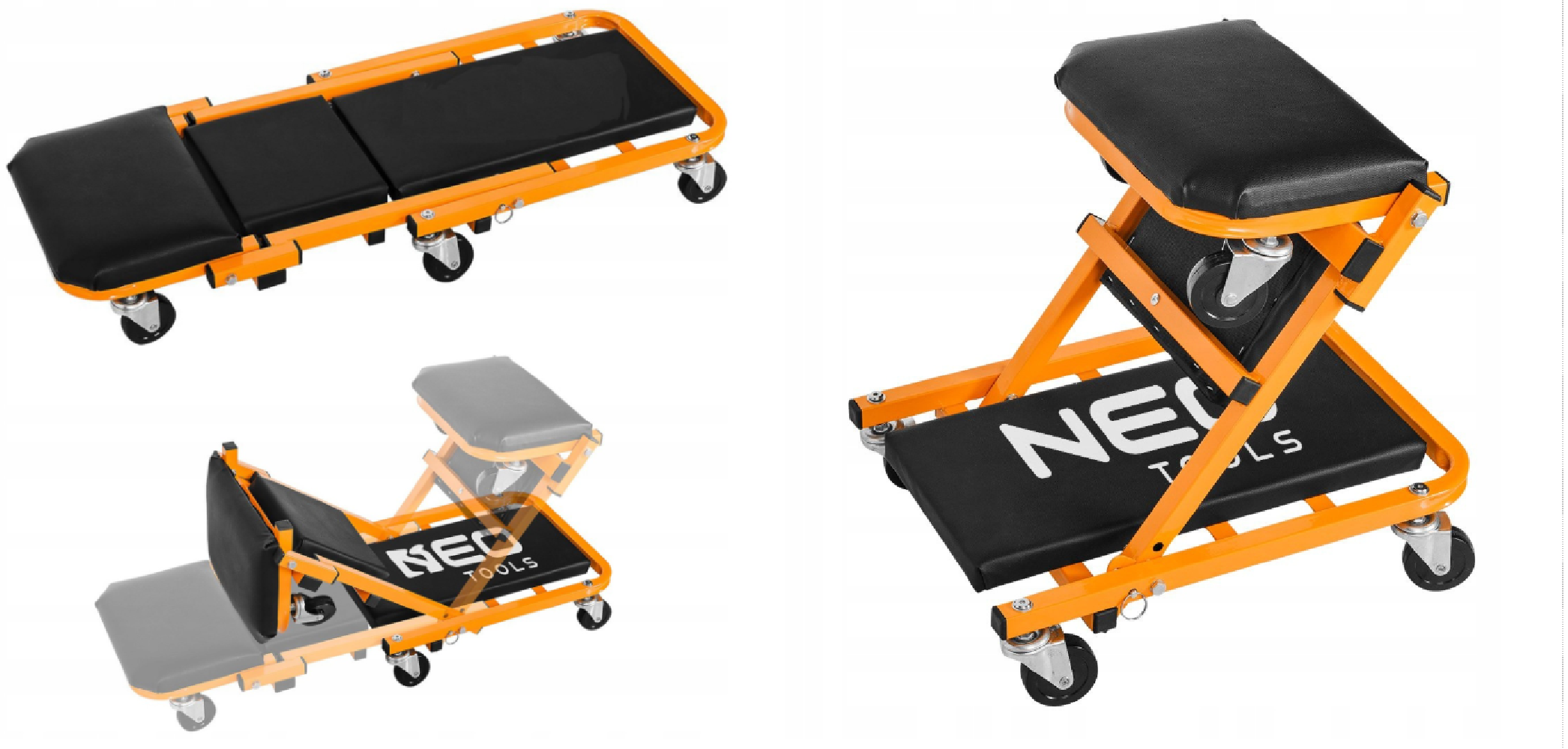 NEO TOOLS Leżanka warsztatowa 2w1