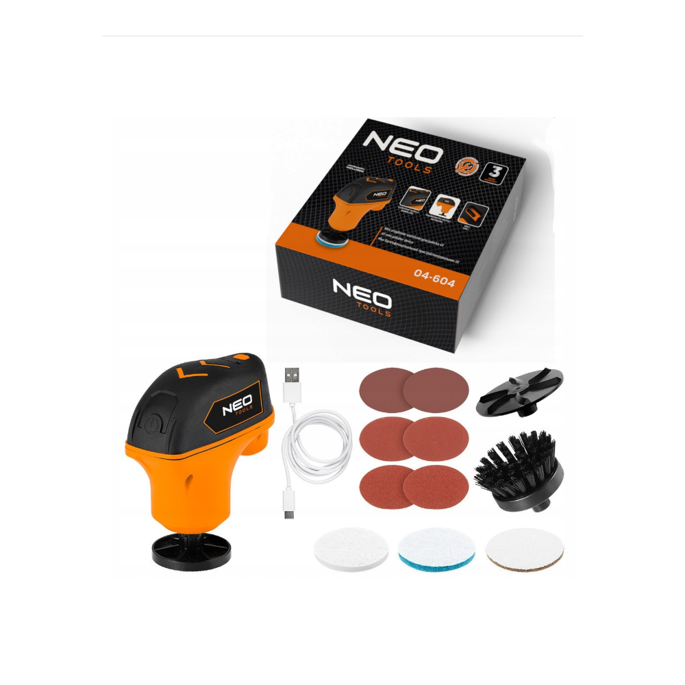 NEO TOOLS Mini urządzenie wielofunkcyjne/polerka 4V LI-ON usb C