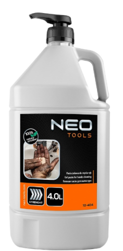 Neo Tools Pasta Do Mycia Rąk Żel 4L Pompka- do bardzo trudnych zabrudzeń