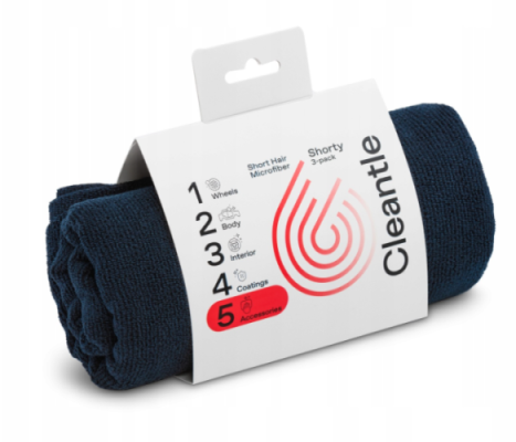 CLEANTLE Shorty 3-pack mikrofibra o krótkim włosiu